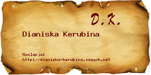 Dianiska Kerubina névjegykártya