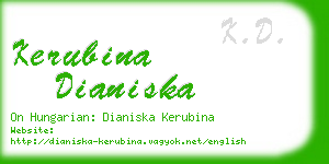 kerubina dianiska business card
